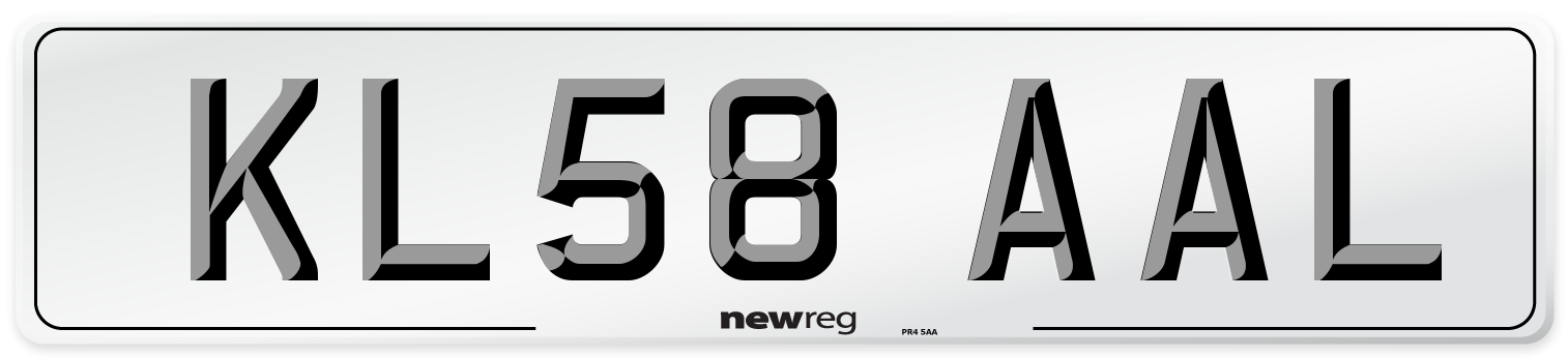 KL58 AAL Number Plate from New Reg